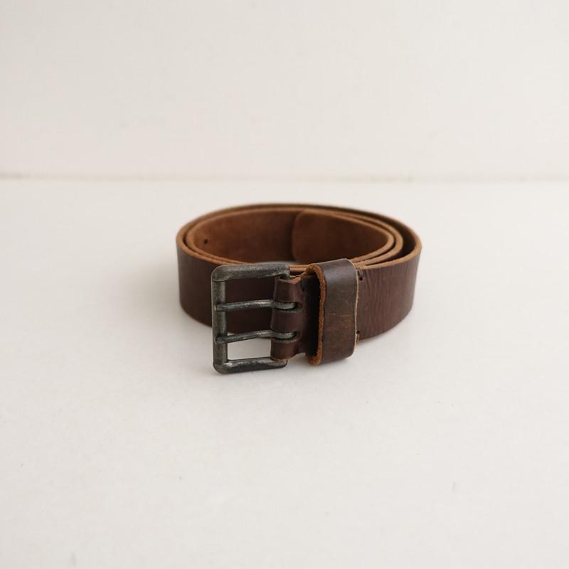 ブロー&コー Broe&co. *ダブルピンバックル レザーベルト*ブラウン