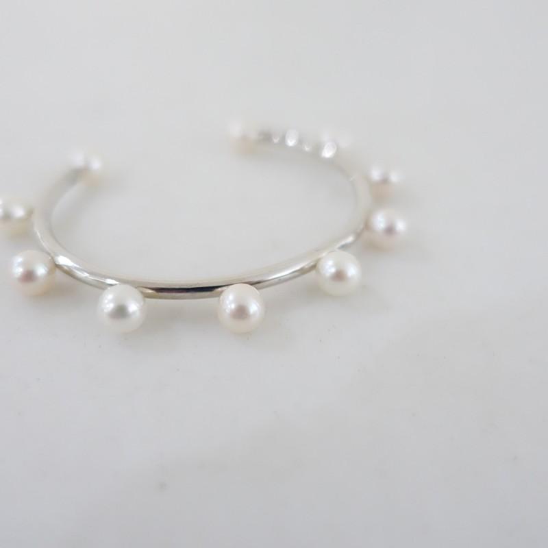 美品/定価8.5万】ビジュードエム Bijou de M *ドットパールバングル