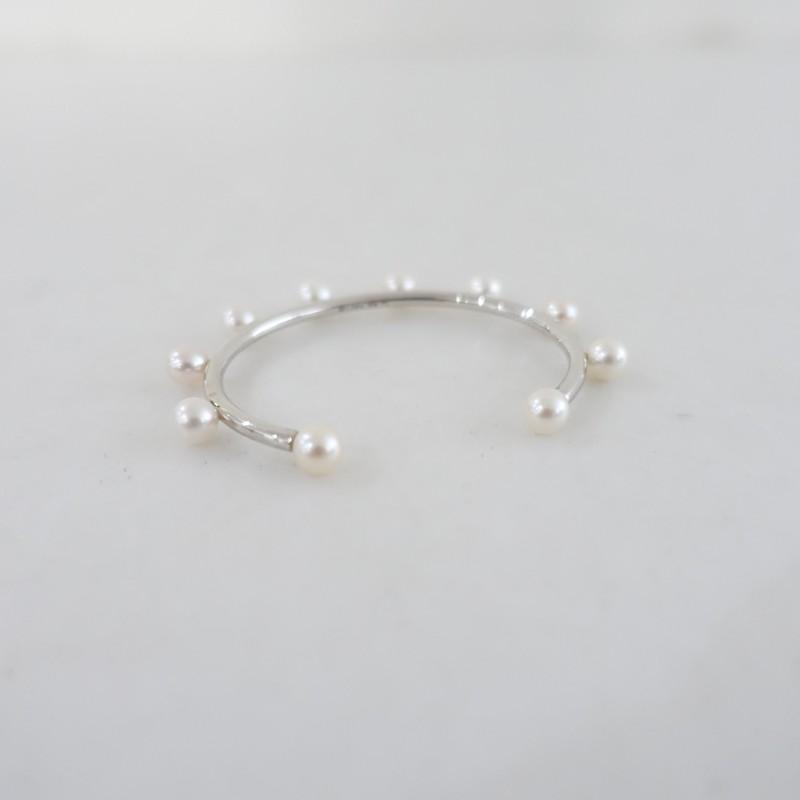 美品/定価8.5万】ビジュードエム Bijou de M *ドットパールバングル