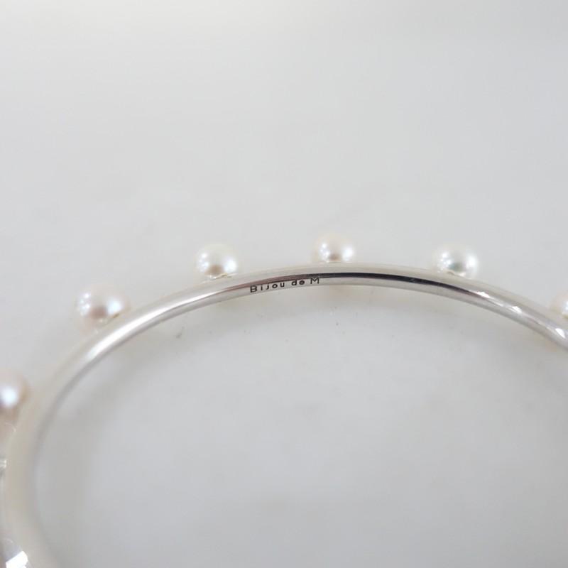 美品/定価8.5万】ビジュードエム Bijou de M *ドットパールバングル
