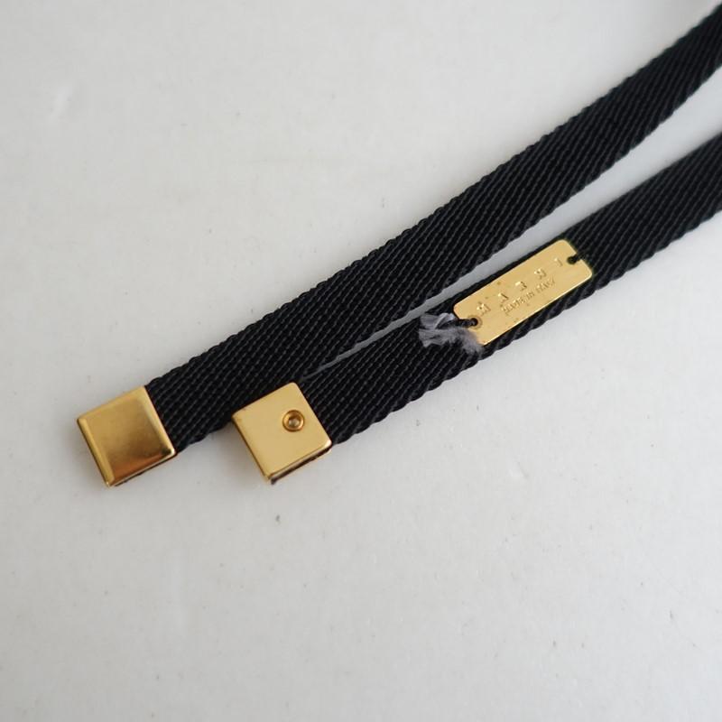 マルニ MARNI *フラワーモチーフネックレス*ブラックピンクダーク