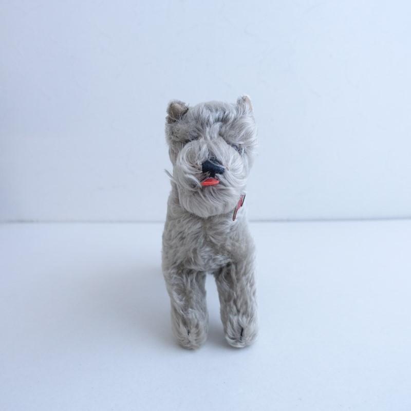 Steiff（シュタイフ） *シュナウザーぬいぐるみ*グレーベージュ置物