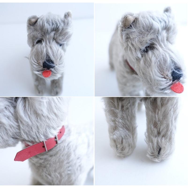Steiff（シュタイフ） *シュナウザーぬいぐるみ*グレーベージュ置物