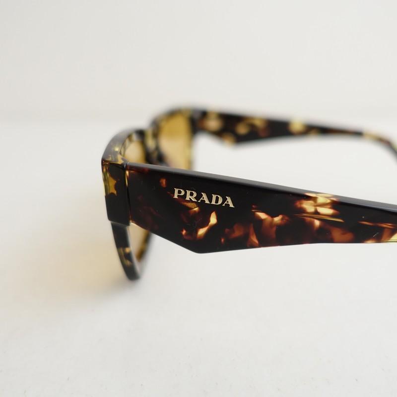 PRADA ブラウン べっこう　メガネ プラダ PRADA *サングラス*ブラウンイエローべっ甲柄アクセサリー