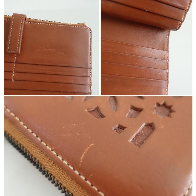 ゲンテン genten *カットワークL字ファスナー式長財布*ロング