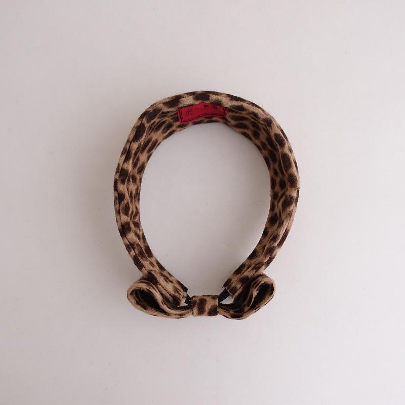 Sugri スグリ *ヒョウ柄 リボンターバン*カチューシャヘアアクセサリー