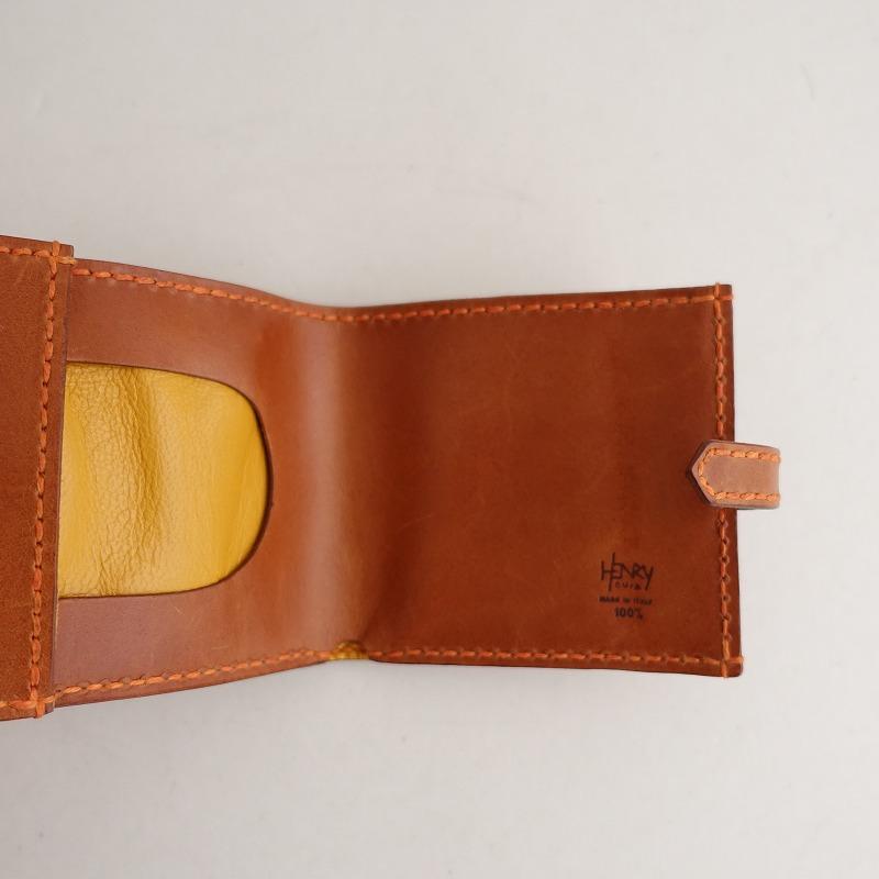 美品 HENRY CUIR アンリークイール 二つ折り財布 美品 HENRY CUIR アンリークイール 二つ折り財布
