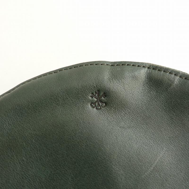 ARTS&SCIENCE ラウンドポーチ ダークグリーン レザーポーチ ARTS & SCIENCE 【定価2.6万】アーツ&サイエンス ARTS&SCIENCE