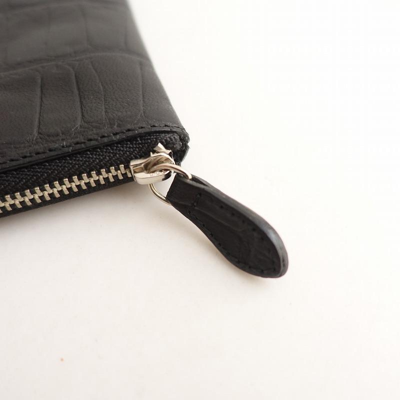 未使用】メゾンエスボンド Maison Sbond *クロコ型押し レザーポーチ