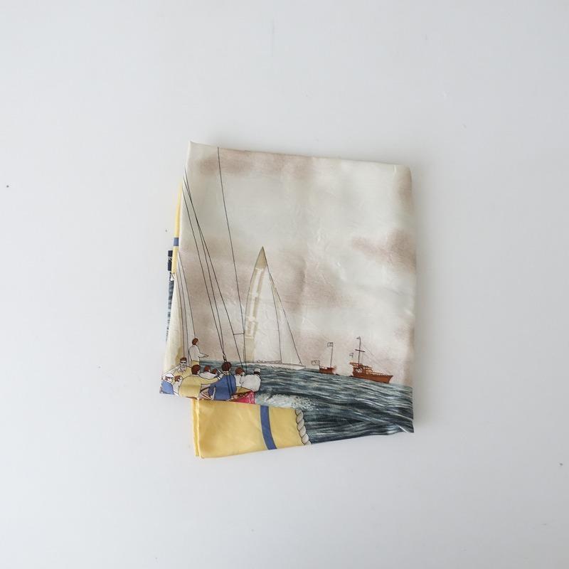 ラルフローレン Ralph Lauren *大判シルクスカーフ 85×85cm*黄色