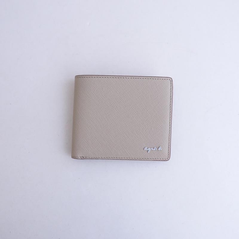 アニエスベー agnes b. *二つ折り財布*財布ベージュアニエスb.レザー