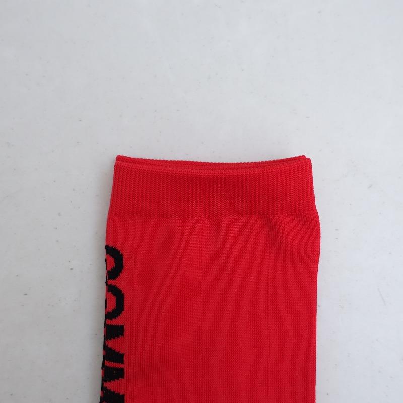 未使用】コムデギャルソン COMME des GARCONS *ロゴ ソックス レッド
