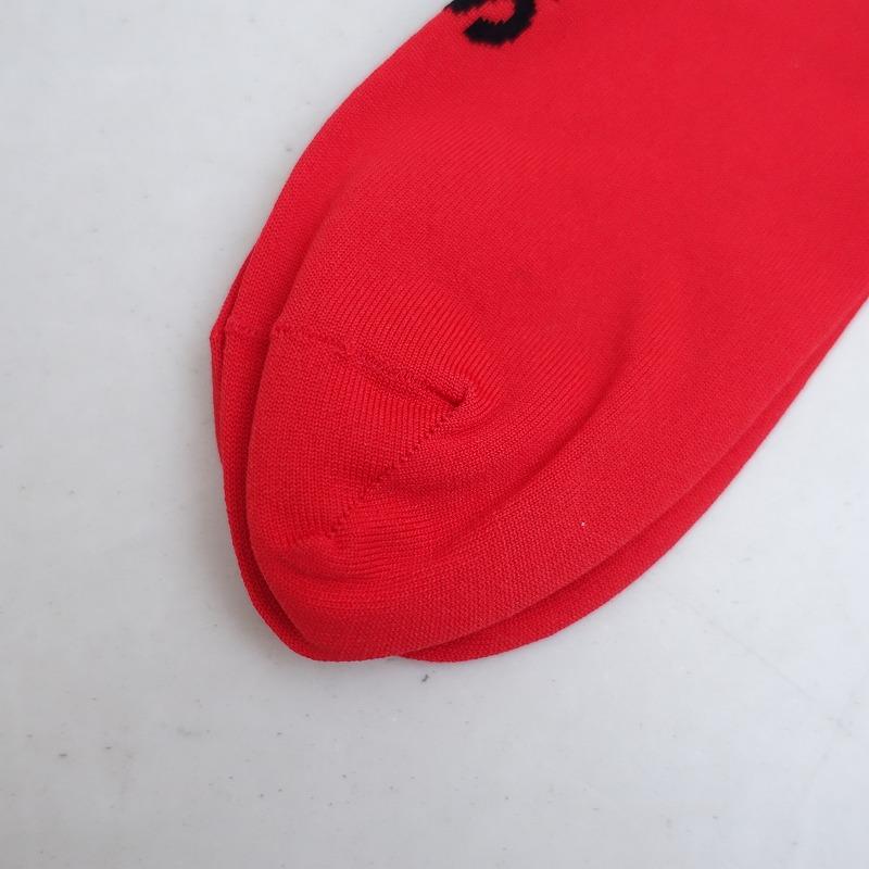 未使用】コムデギャルソン COMME des GARCONS *ロゴ ソックス レッド