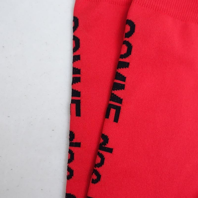 未使用】コムデギャルソン COMME des GARCONS *ロゴ ソックス レッド