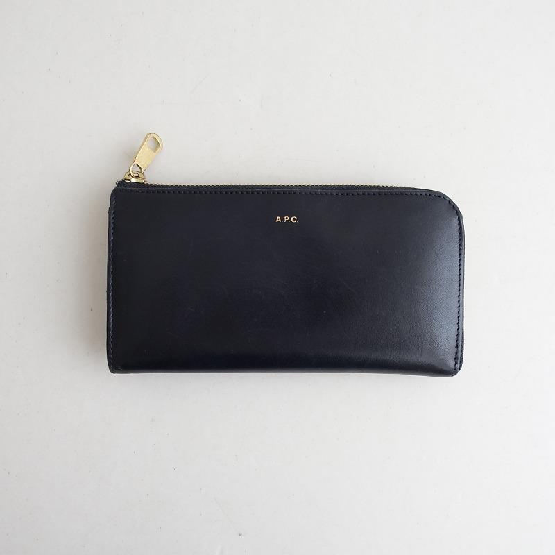 ビジョンA.P.C. 長財布 L字 A.P.C.（アーペーセー） *ロングジップウォレットL字ファスナー長財布