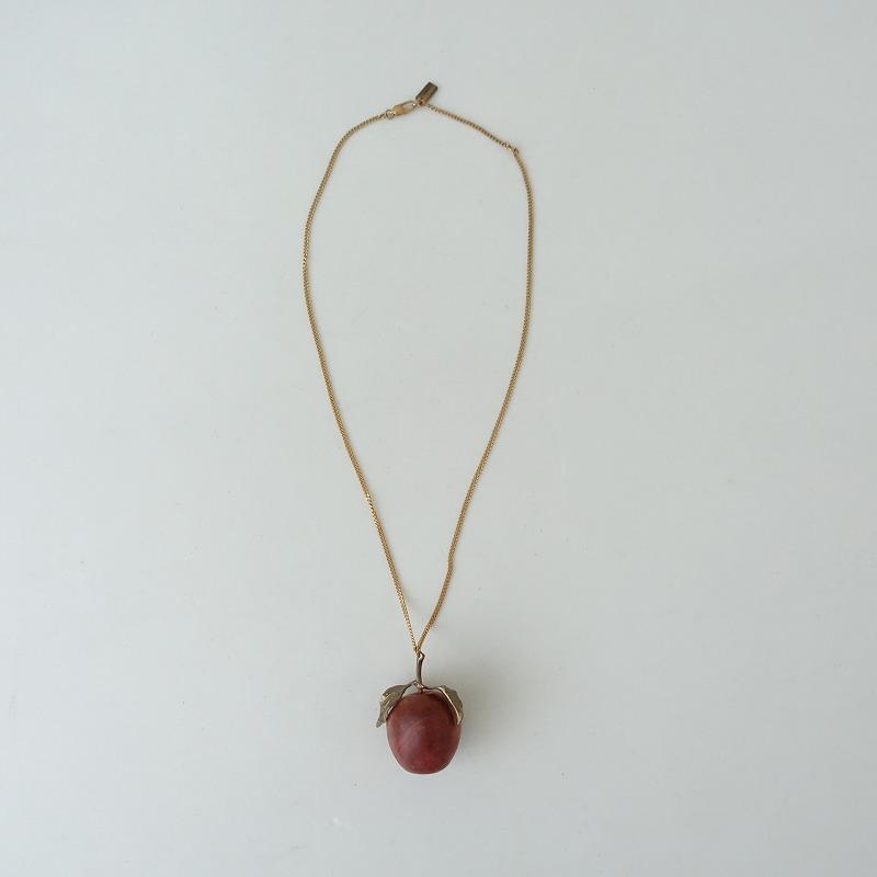 レナード ビジュー RENARD BIJOUX *ネックレス リンゴ*レッドブラウン  