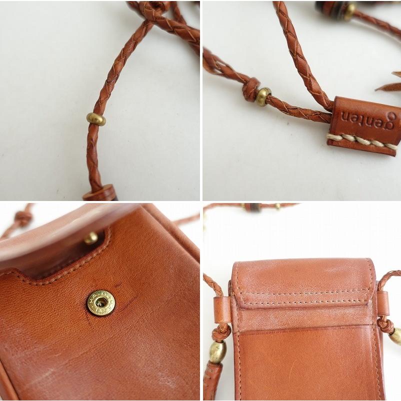 本日限りお値下げ。genten ケース ブラウン レザー ゲンテン genten *シガレットケース*ブラウンレザー皮革タバコ小物