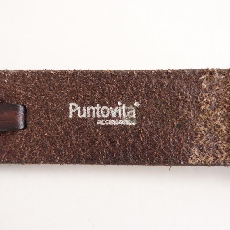 Puntovita（プントヴィータ） *レザーベルト 80*ダークブラウン茶色
