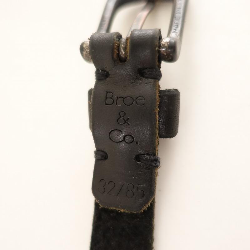 Broe&Co ブロー&コー Broe&co. *レザーベルト*ブラック黒皮革 Broe&Co ブロー&コー Broe&co. *レザーベルト*ブラック黒皮革