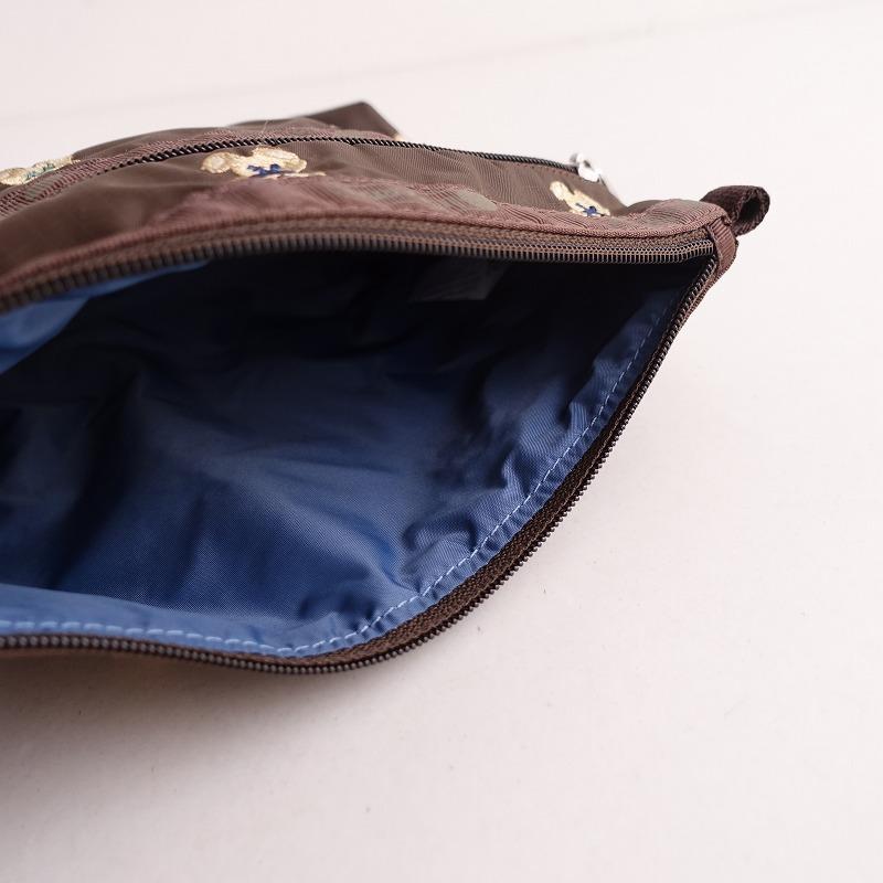 レスポートサック LESPORTSAC *COSMETIC CLOTCH テディベアエンブロイ