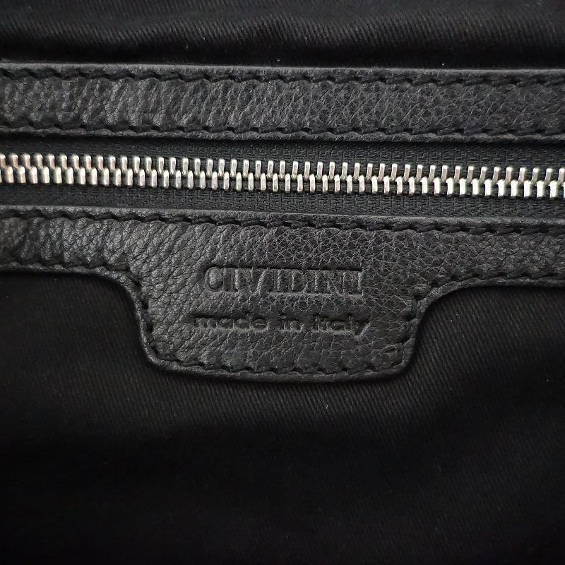CIVIDINI（チヴィディーニ） *レザートートバッグ*かばん肩掛け皮革黒