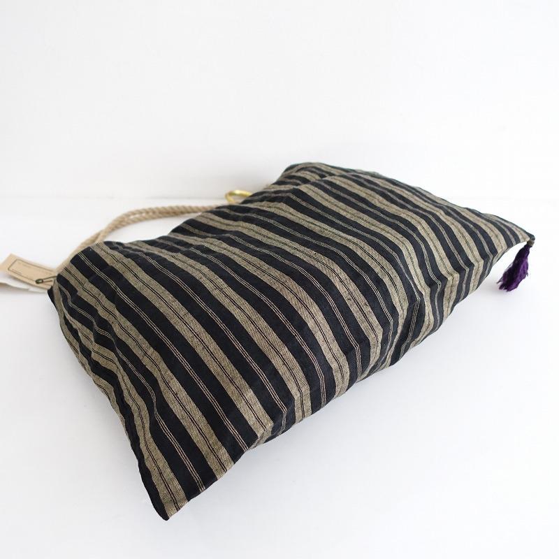 Tabrik 【定価1.9万】タブリク *linen rope bag*かばん麻ストライプタブリック0623(ba10-2306-289 ...