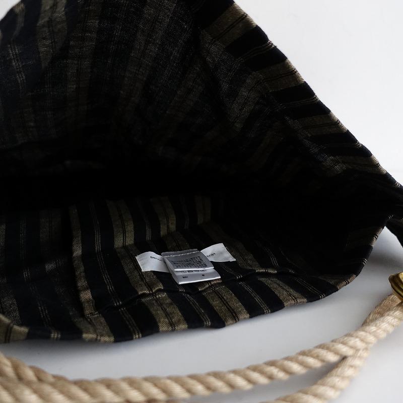 Tabrik 【定価1.9万】タブリク *linen rope bag*かばん麻ストライプ 