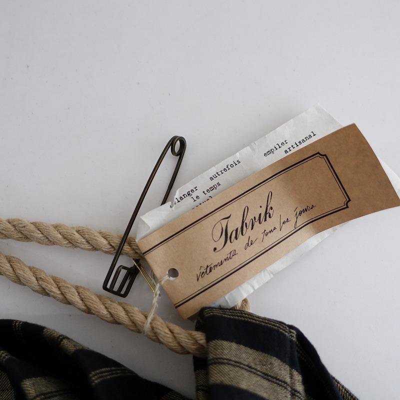 Tabrik 【定価1.9万】タブリク *linen rope bag*かばん麻ストライプ 