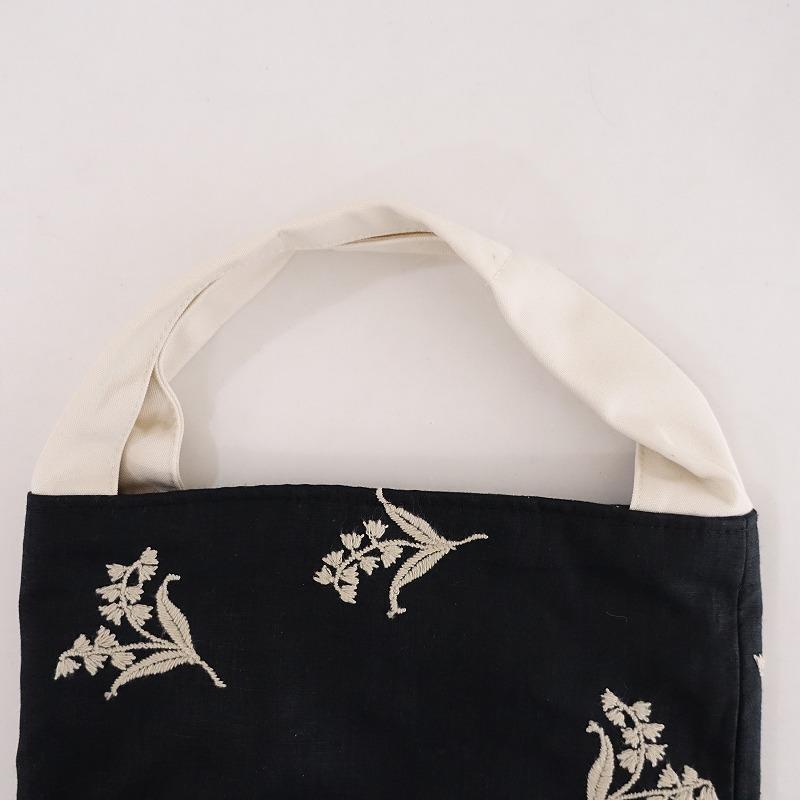 nesessaire（ネセセア） //【定価1.2万】ネセセア *すずらん刺繍バケツ 