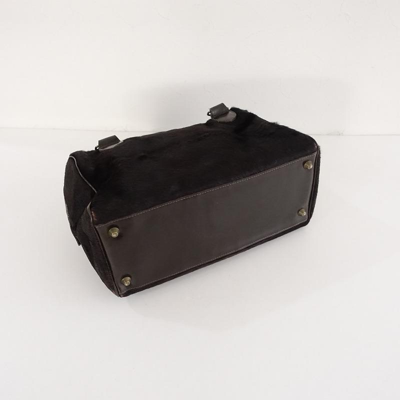 エレナジラルディ Elena Girardi *ハラコボストンバッグ*かばん手提げ