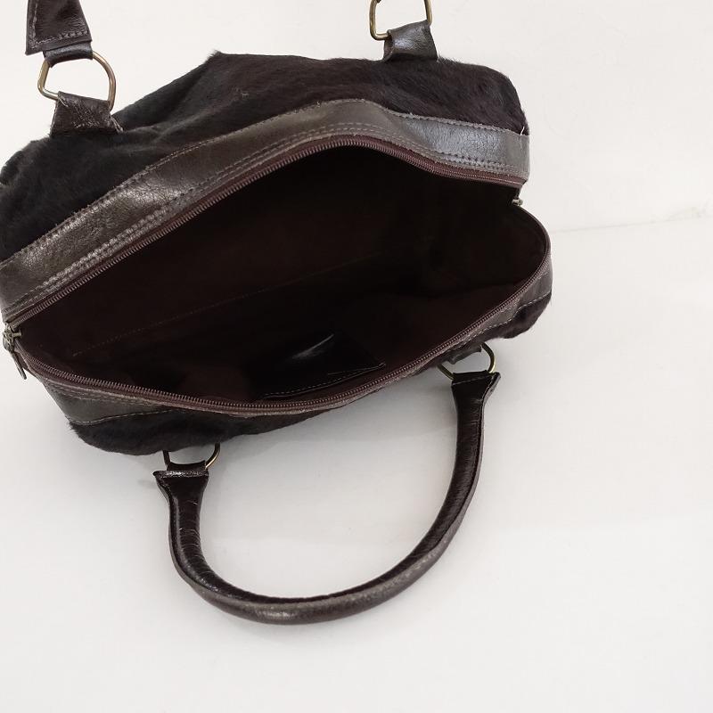 エレナジラルディ Elena Girardi *ハラコボストンバッグ*かばん手提げ