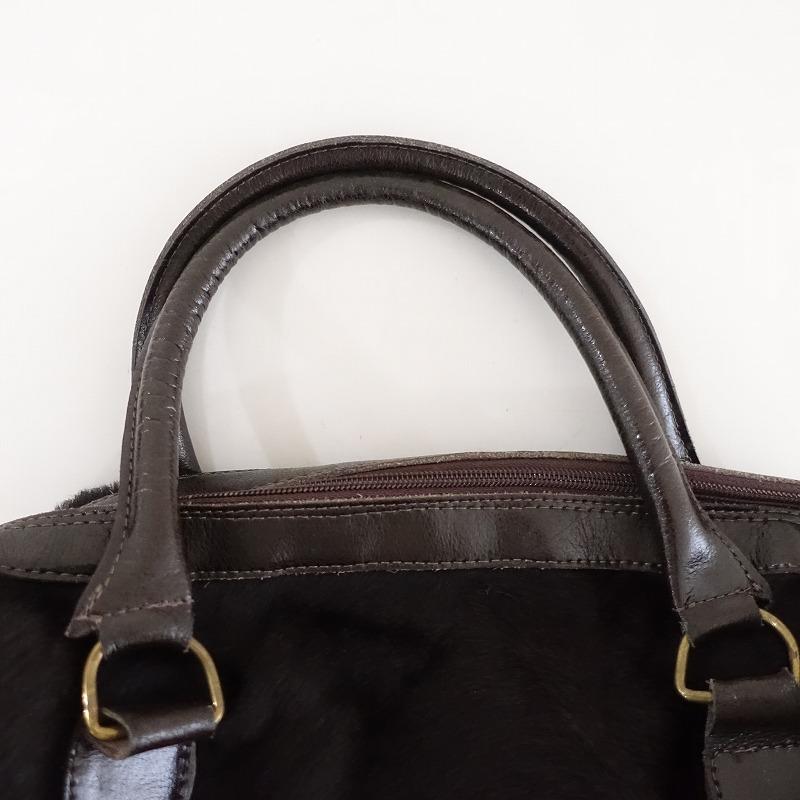 エレナジラルディ Elena Girardi *ハラコボストンバッグ*かばん手提げ