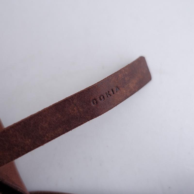 コキア COKIA *バケツトートバッグ*かばんレザー皮革ブラウン丸底林