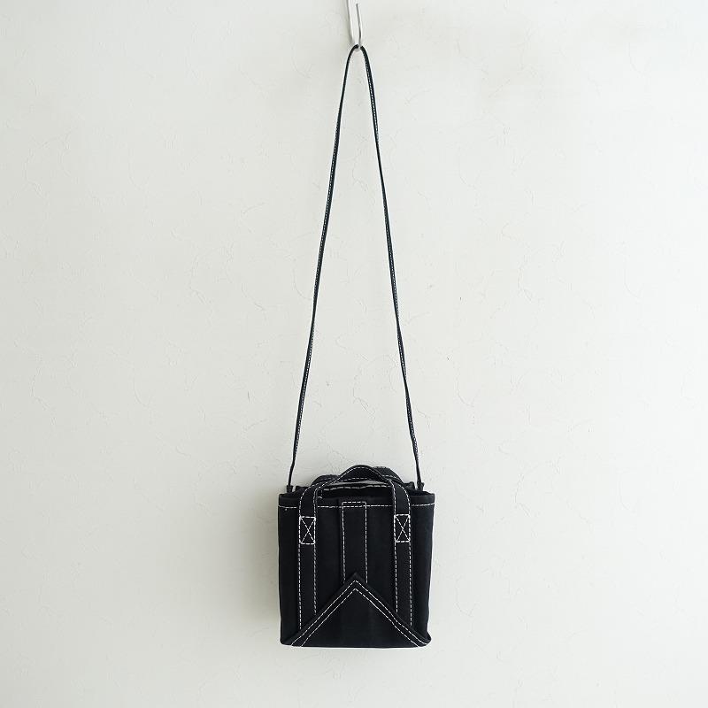 ebagos かご袋ショルダー キャンバス生地　ブラック　2way ebagos かご袋ショルダー キャンバス生地 ブラック 2way ebagos