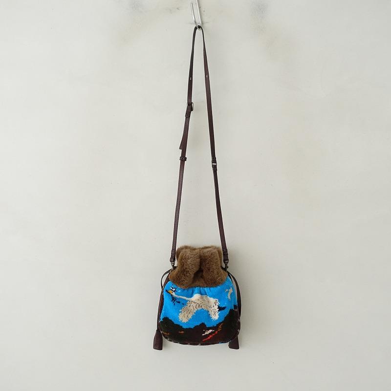 美品/定価5.5万】エバゴス ebagos*BIRD JOURNEY シェニールパース