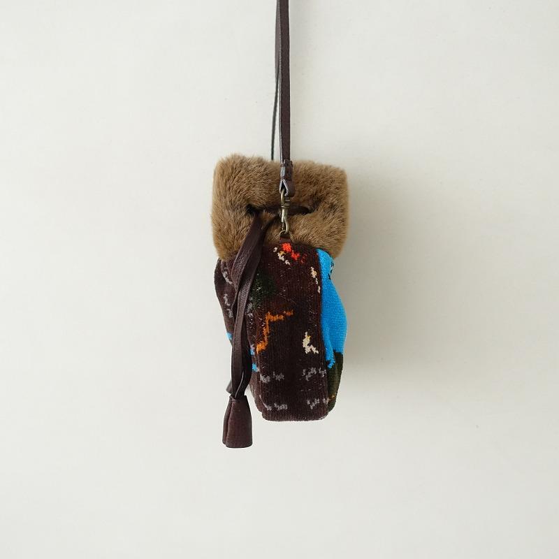 美品/定価5.5万】エバゴス ebagos*BIRD JOURNEY シェニールパース