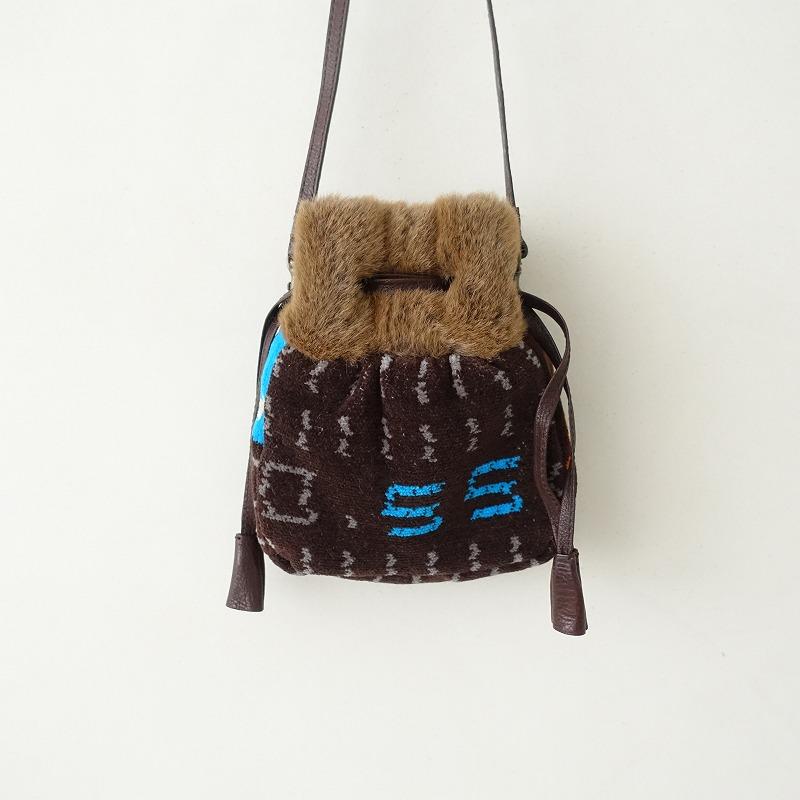 美品/定価5.5万】エバゴス ebagos*BIRD JOURNEY シェニールパース