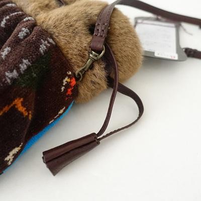 美品/定価5.5万】エバゴス ebagos*BIRD JOURNEY シェニールパース
