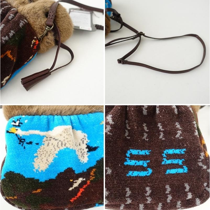 美品/定価5.5万】エバゴス ebagos*BIRD JOURNEY シェニールパース