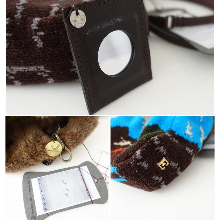 美品/定価5.5万】エバゴス ebagos*BIRD JOURNEY シェニールパース
