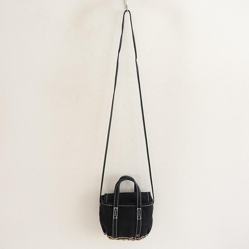 エバゴス ebagos *キャンバス カゴ底ミニトート*かばん2way手提げ