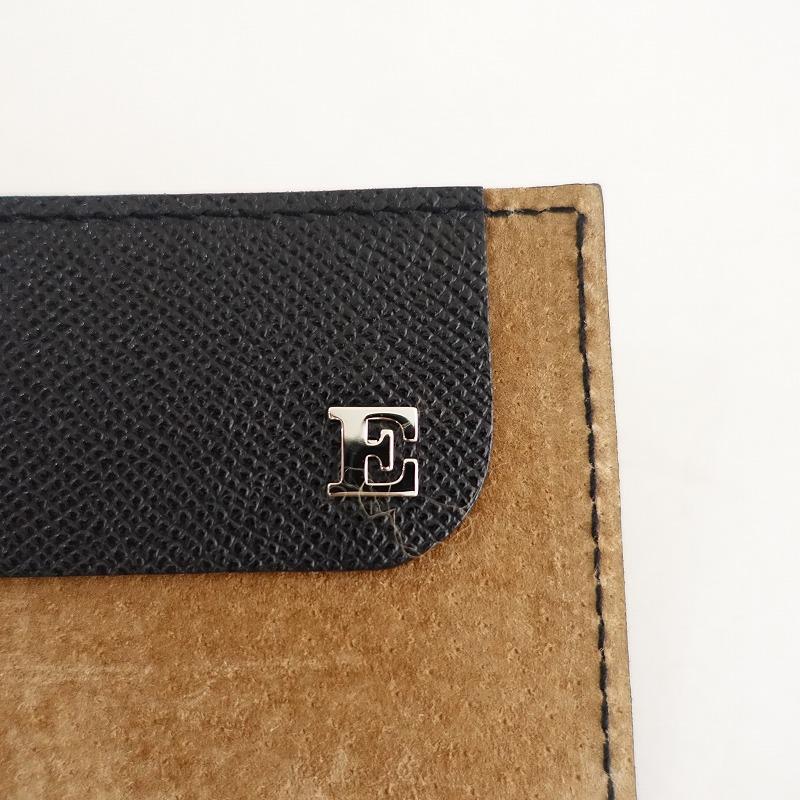 【美品/定価7.2万】エバゴス ebagos *型押しキップショルダーバッグ*かばん斜め掛けレザー皮革黒0925(ba10-2509-53)【30J52】の画像