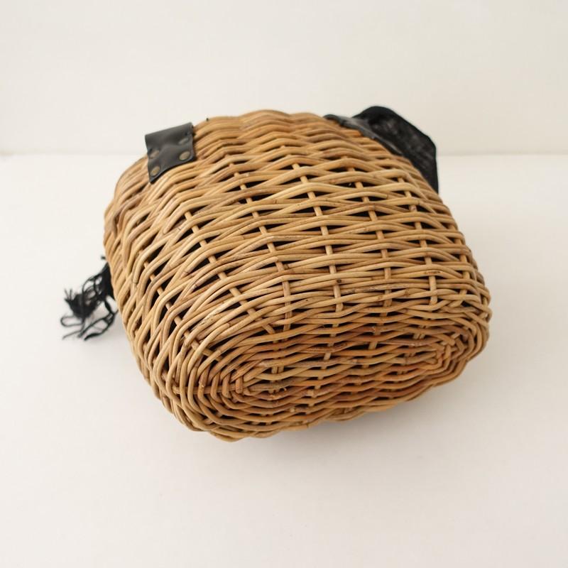 15日迄の出品！未使用【ebagos】エバゴス　かごバッグ ebagos エバゴス キャンバス・ヨコナガトート