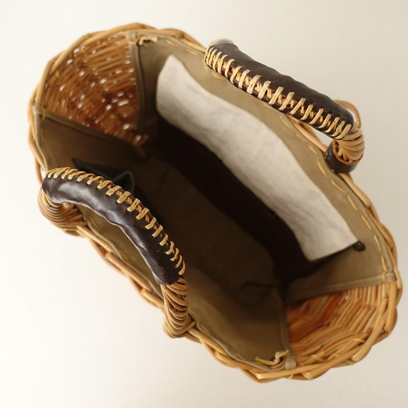 ここともエバゴスebagos２本編みバッグ ブライドルレザー×紅籐 こことも様専用エバゴスebagos2本編みバッグ ブライドルレザー×紅籐