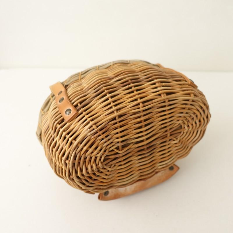 エバゴス ebagos *かごバッグ*かばん手提げ紅籐×レザー1225(ba10-2512