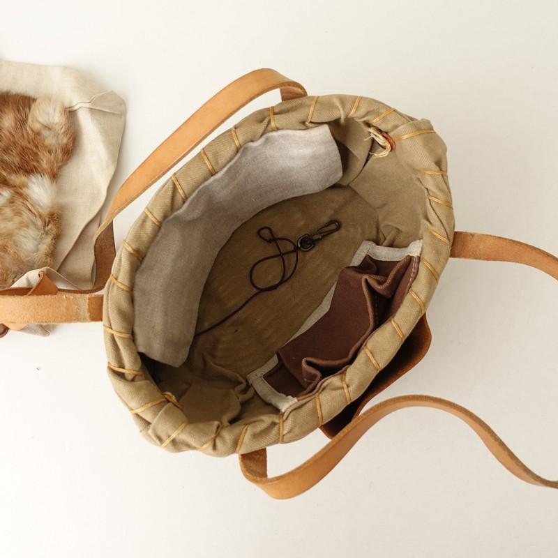 エバゴス ebagos *かごバッグ*かばん手提げ紅籐×レザー1225(ba10-2512