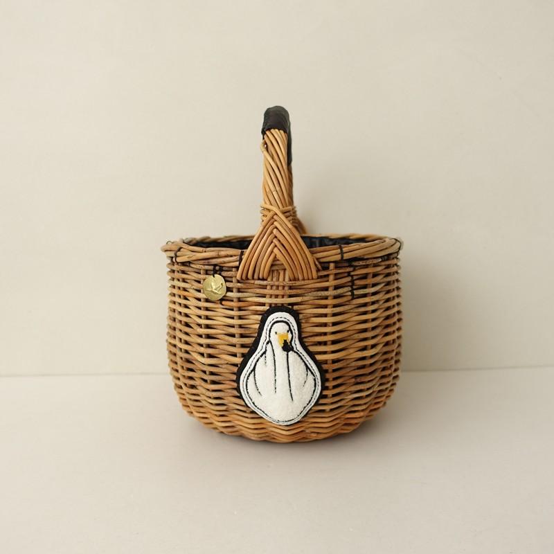 美品/2024AW/定価4.6万】エバゴス ebagos *オカイモノカゴ スワン付き