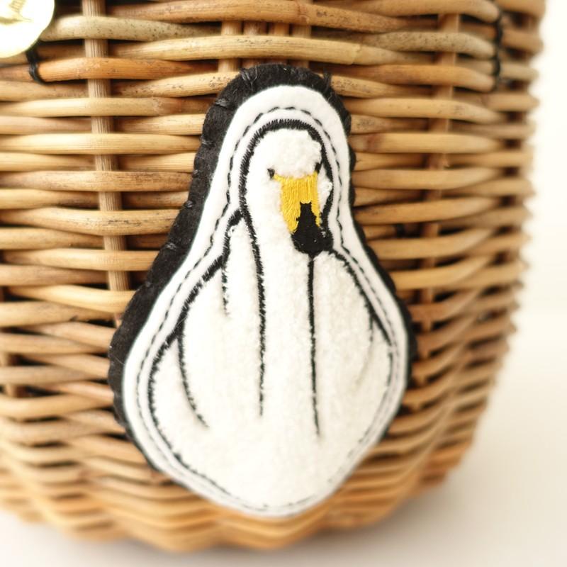 美品/2024AW/定価4.6万】エバゴス ebagos *オカイモノカゴ スワン付き