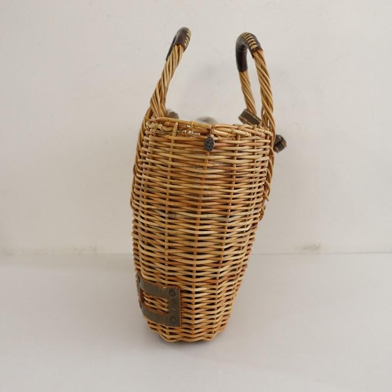 エバゴス ebagos *紅籐×レザーかごバッグ*かばん手提げトートバスケットナチュラル0426(ba10-2604-126)【71E62】の画像