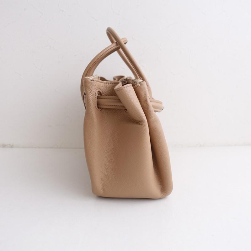 【美品】2025SS/ebagos *Summer Break フニュシュリンク ベルトバッグ*かばんトート紅籐×レザーかごバッグ(ba10-2604-25)【60E62】の画像